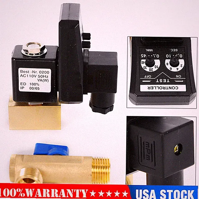 1/2" Solenoid Valve AC110V 1.6Mpa Electronic Drain Valve Timed Air Compressor
