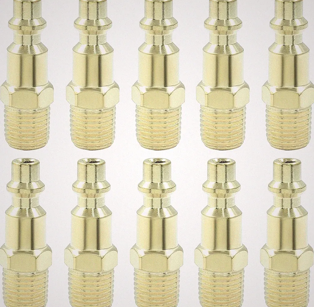 10 Pcs 1/4-Inch NPT Male Air Hose Quick Connect Adapter - Air Compressor Fitting