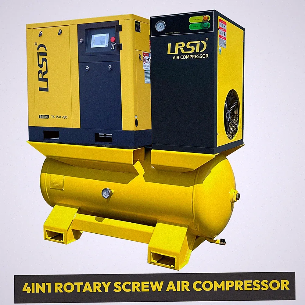 208-230V 20HP 15KW Rotary Screw Air Compressor 125psi W/ Air Dryer + 80 Gal Tank