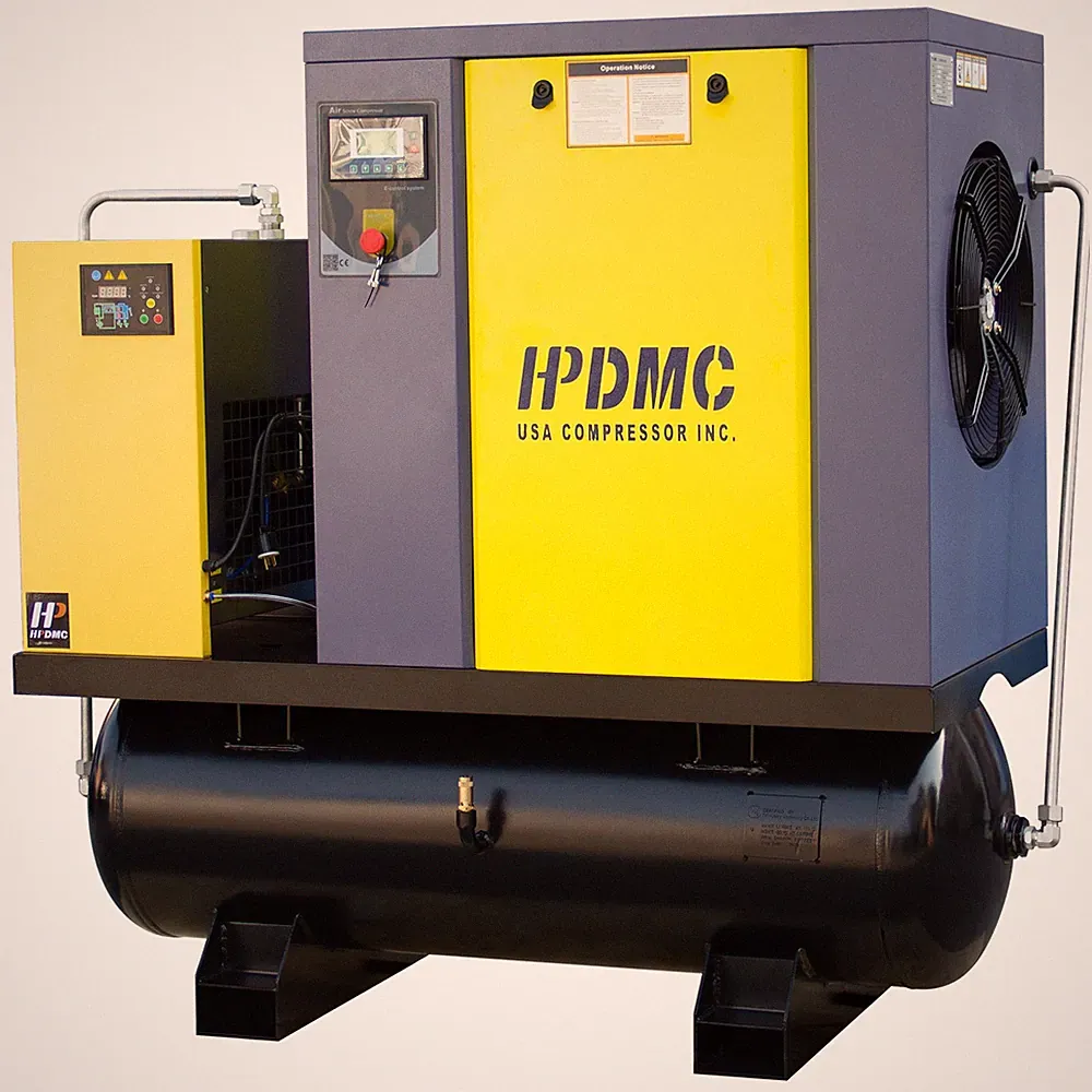 20Hp 230V Rotary Screw Air Compressor W/Air Dryer + 80 Gal Tank 3 Phase Industry
