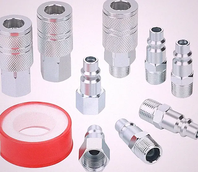 3/8’’ Air Hose Quick Connect Fittings High Flow 3PCS 3/8” Air Coupler and 6PC...
