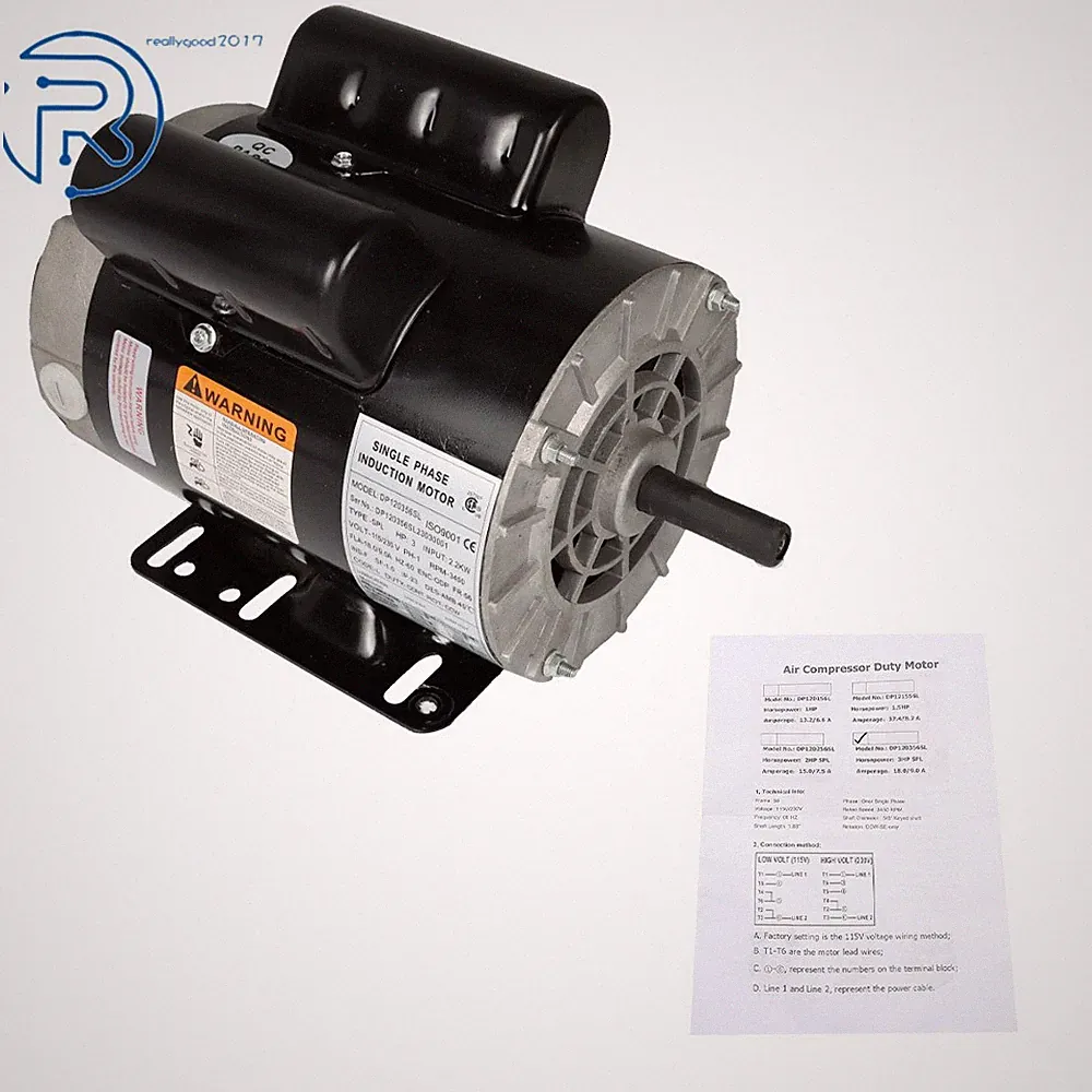3HP SPL 1Phase Air Compressor Electric Motor 115/230V 3450RPM 56Frame 5/8"Shaft