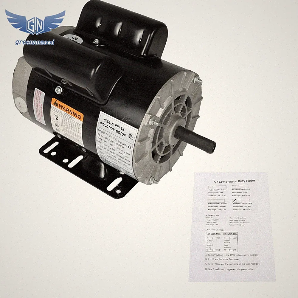 3HP SPL 1Phase Air Compressor Electric Motor 3450RPM 56Frame 115/230v 5/8"Shaft
