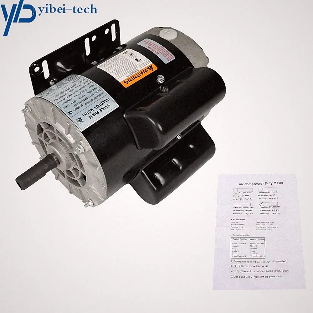 3HP SPL Air Compressor Electric Motor 3450RPM 56Frame 1Phase 115/230v 5/8"Shaft