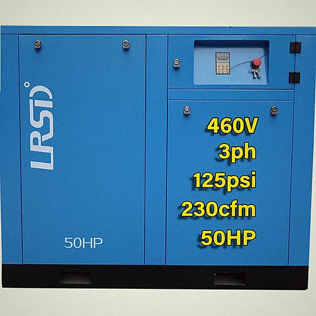 50HP Air Compressed System 460V 3P 230CFM Rotary Screw Stationary air compressor