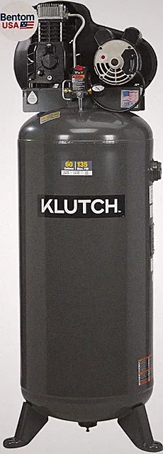 60-Gallon Single-Stage Vertical Air Compressor, 3.7 HP, 230 Volts