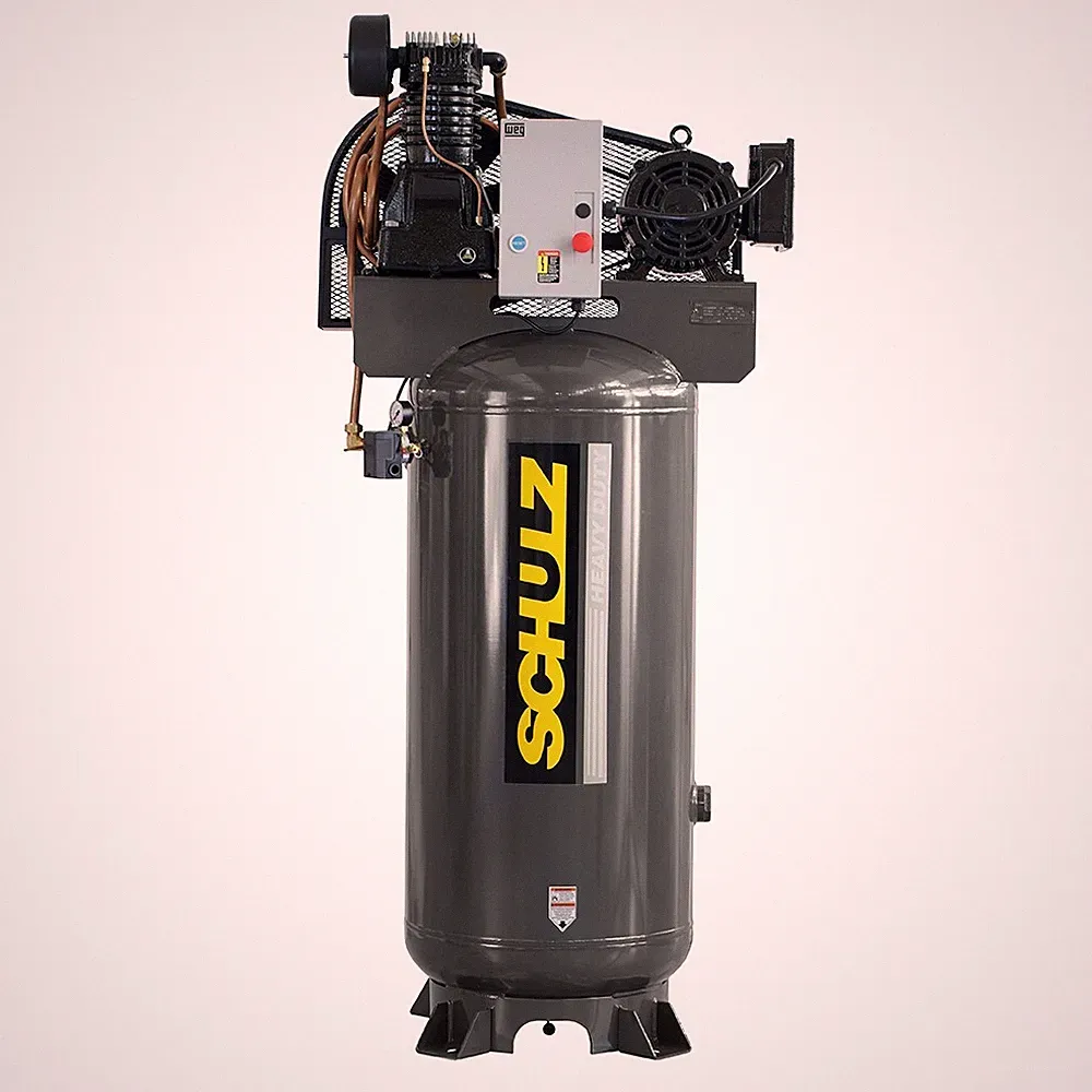 CHULZ 7.5 HP 80 Gal Air Compressor Vertical 30 CFM 175 PSI 208‑230V 3 PH