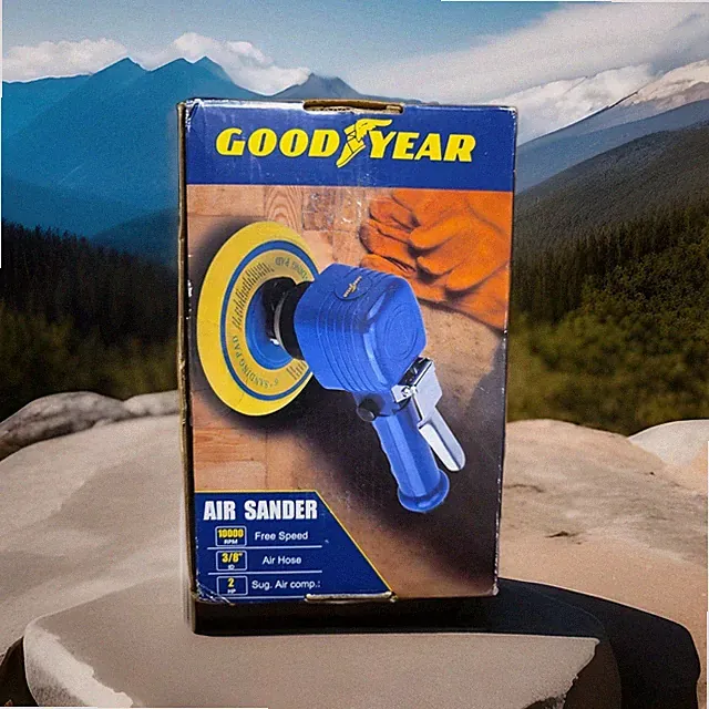 GOOD YEAR AIR SANDER MODEL# RP7316 10,000 RPM 3/8" AIR HOSE 6 INCH 2HP AIR COMP.
