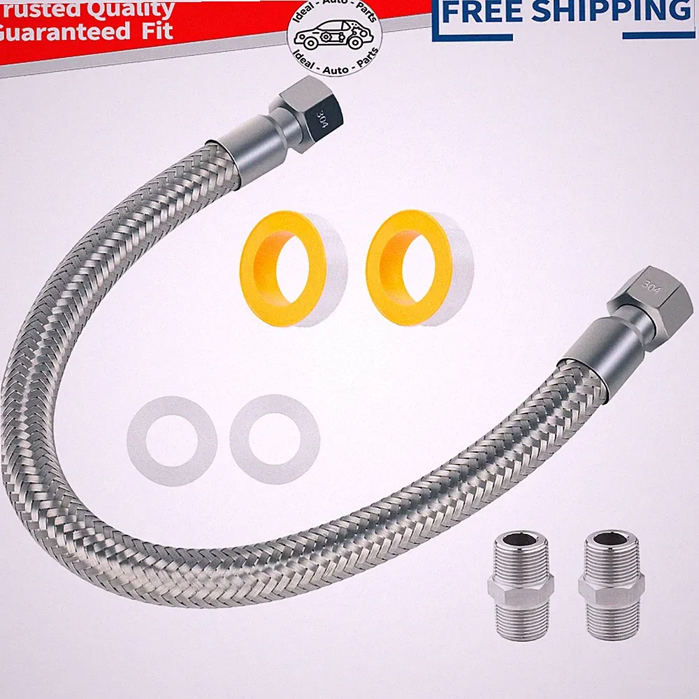 Industrial Grade Compressor Jumper Hose, 3/4" NPT Male X 20" Length Hose, 750°F
