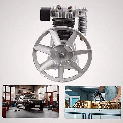 Piston Air Compressor Pump Motor Head Twin Cylinder Oil-lubricated 2.2KW 3HP