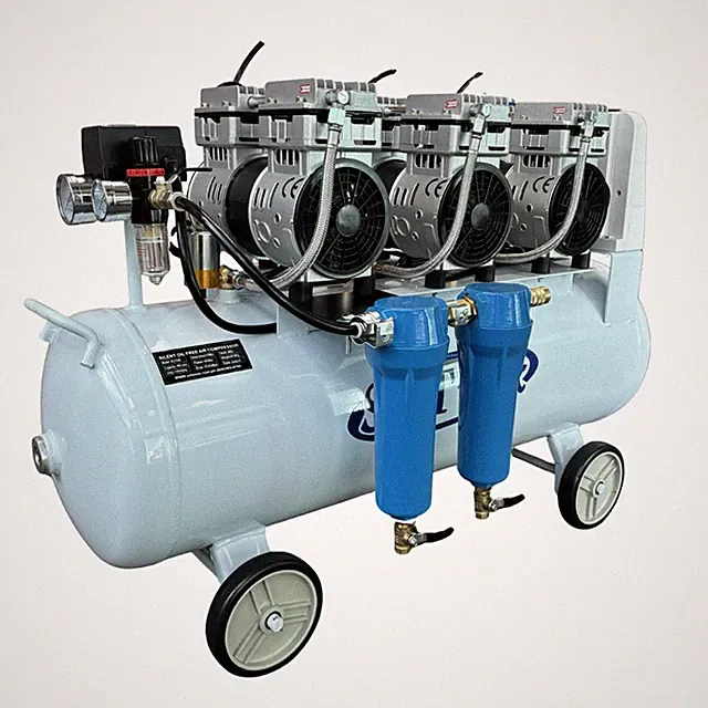 SMTmax Oil-Free Dental Air Compressor Quiet 3HP 2-Stage Dryer 220V